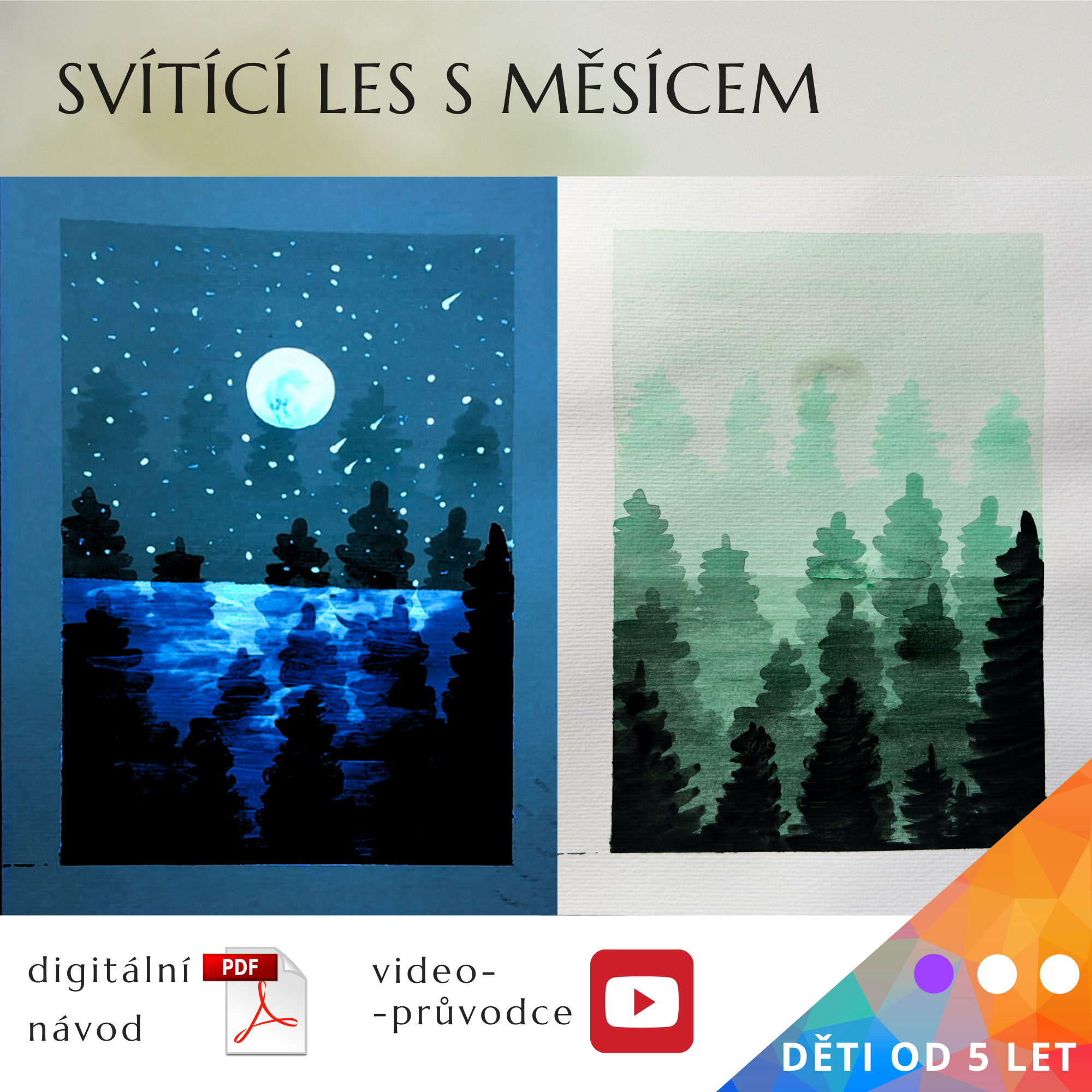 svitici malovani s detmi glowing painting with kids