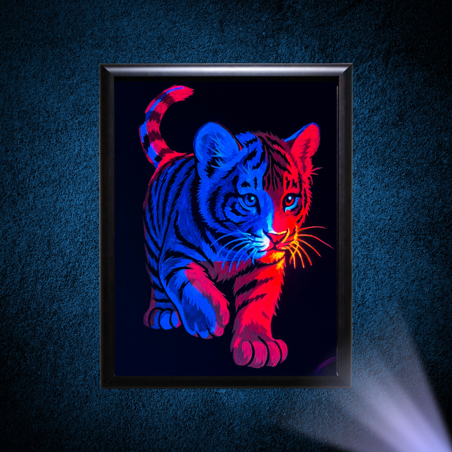 UV svitici obraz -  glowing picture - navod - tutorial