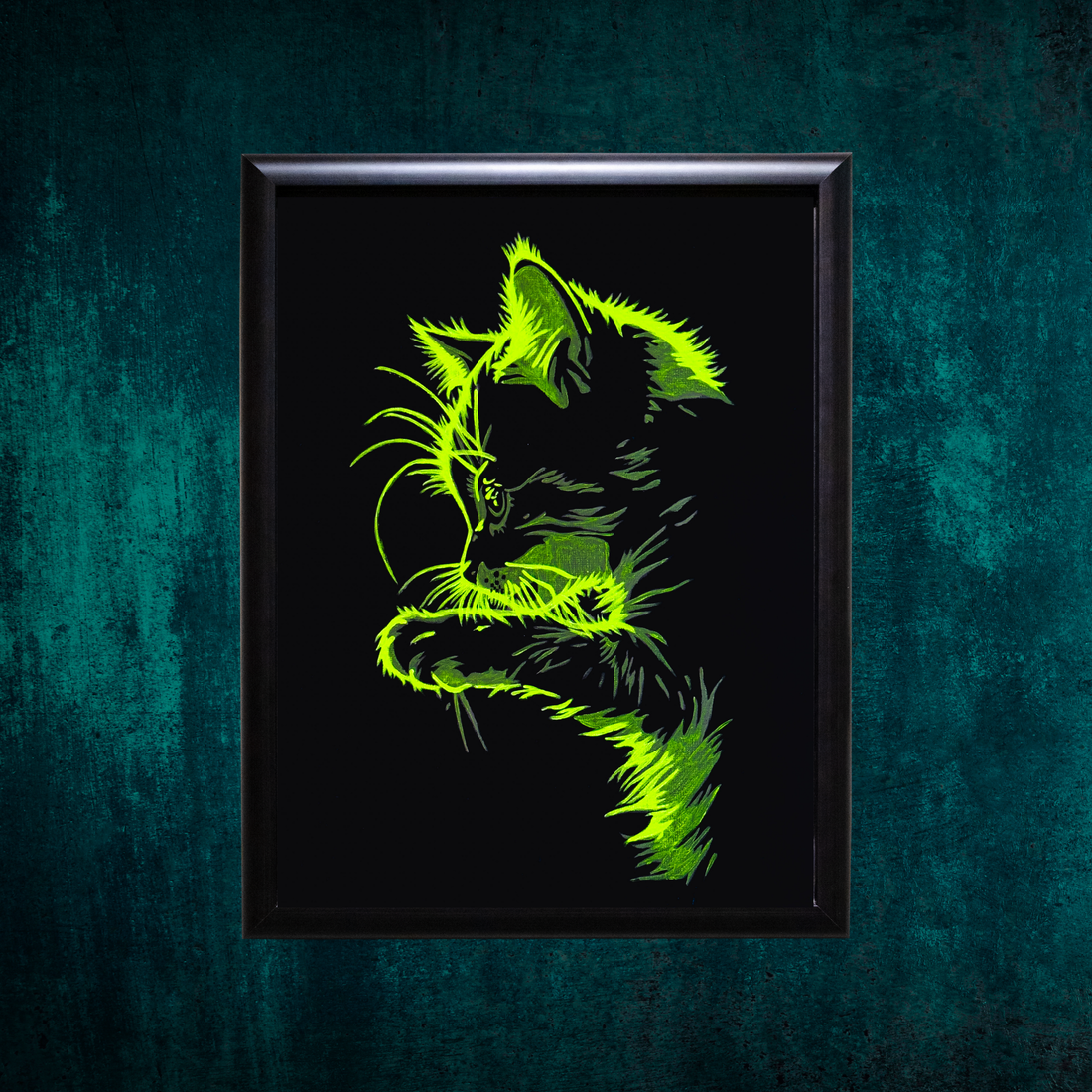 Malování UV světlem - glow in the dark painting
