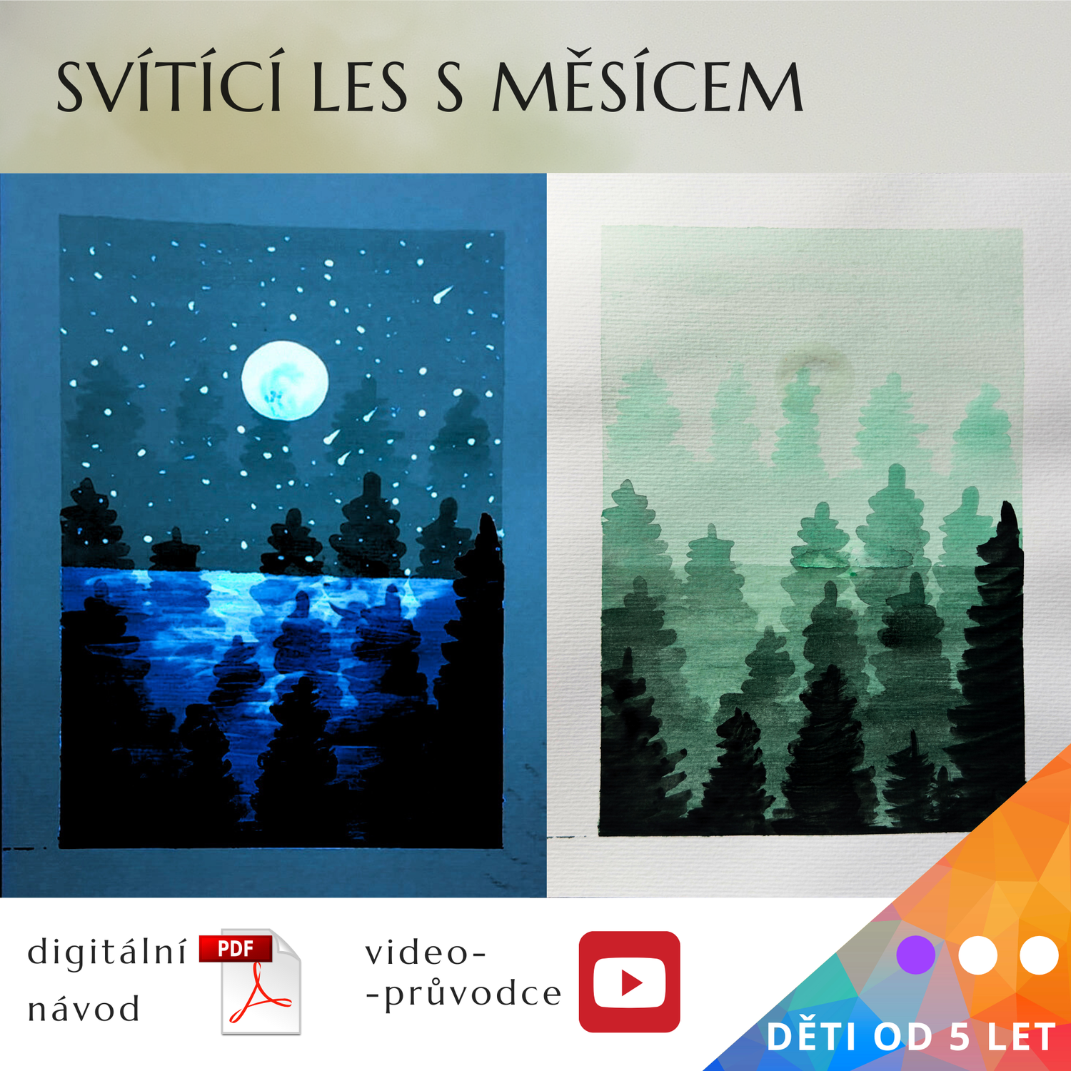 svitici malovani s detmi glowing painting with kids