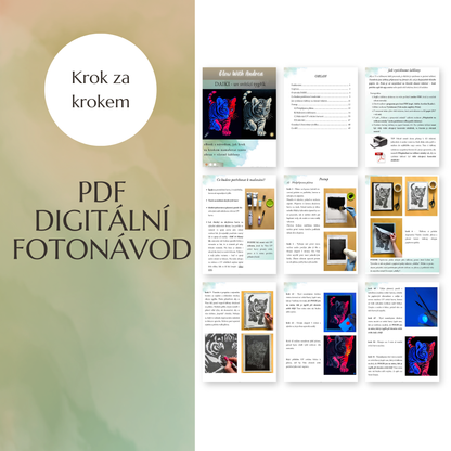 malování svítícího obrazu Glow in the dark - krok za krokem