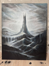 malovany UV svitici obraz Sauronovo oko Sauronova věž