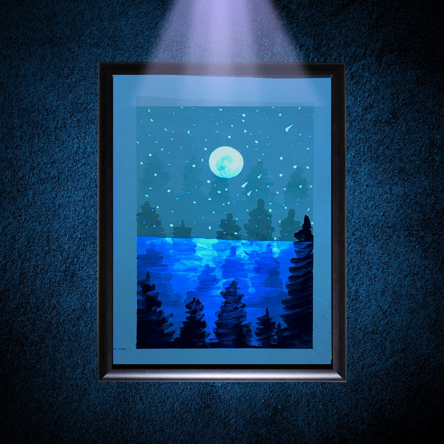 glow in the dark watercolor painting with kids svitici malovani