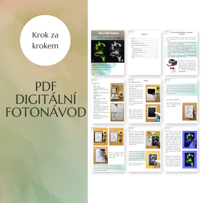 malování svítícího obrazu Glow in the dark - kotě AIKO