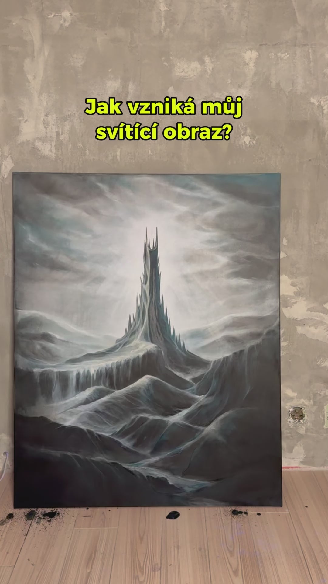 Sauronova věž glow in the dark obraz painting