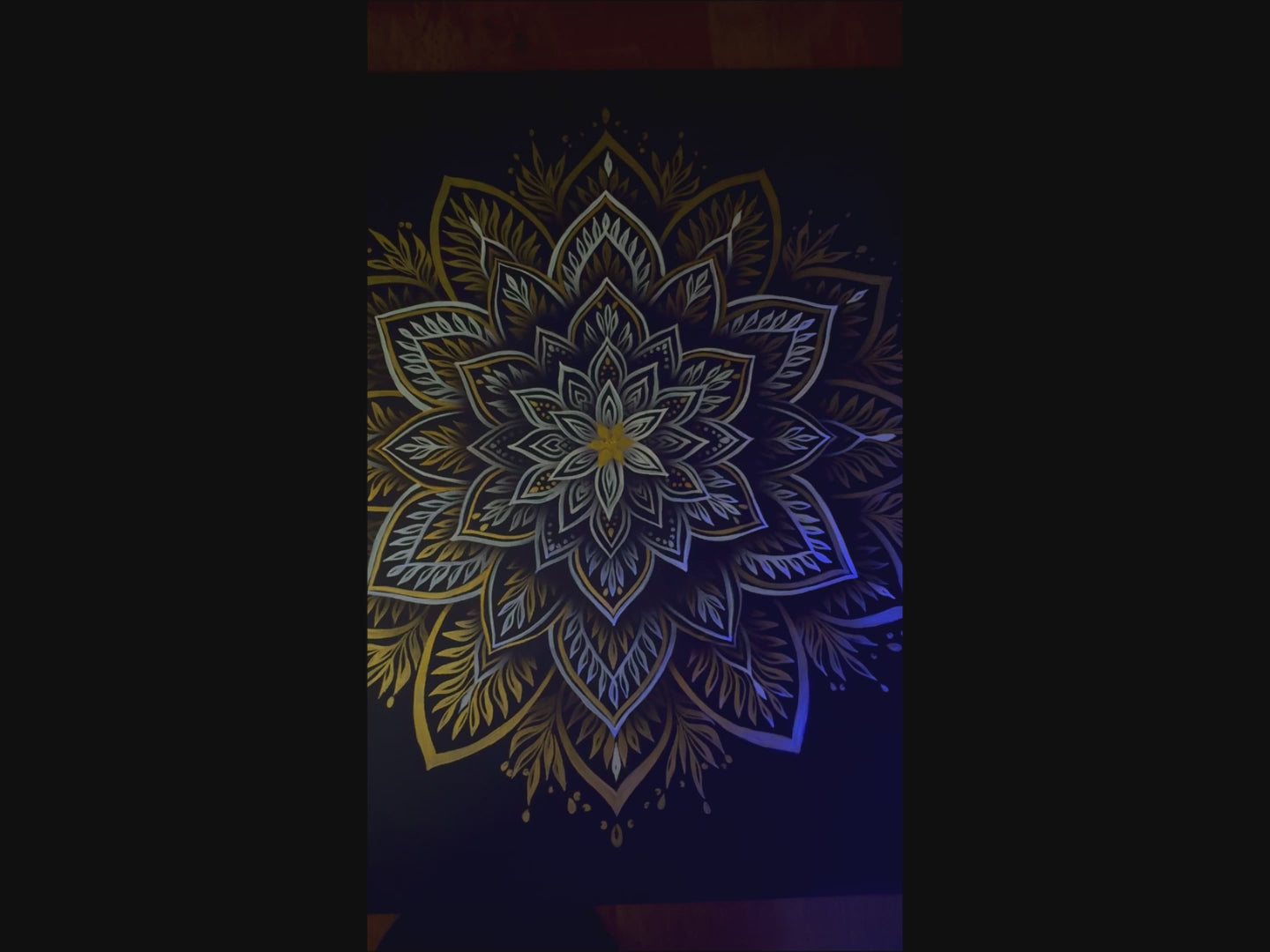 uv svitici obraz svitici mandala glow in the dark