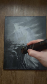 uv malování svitici malovaný obraz vlka glow in the dark wolf